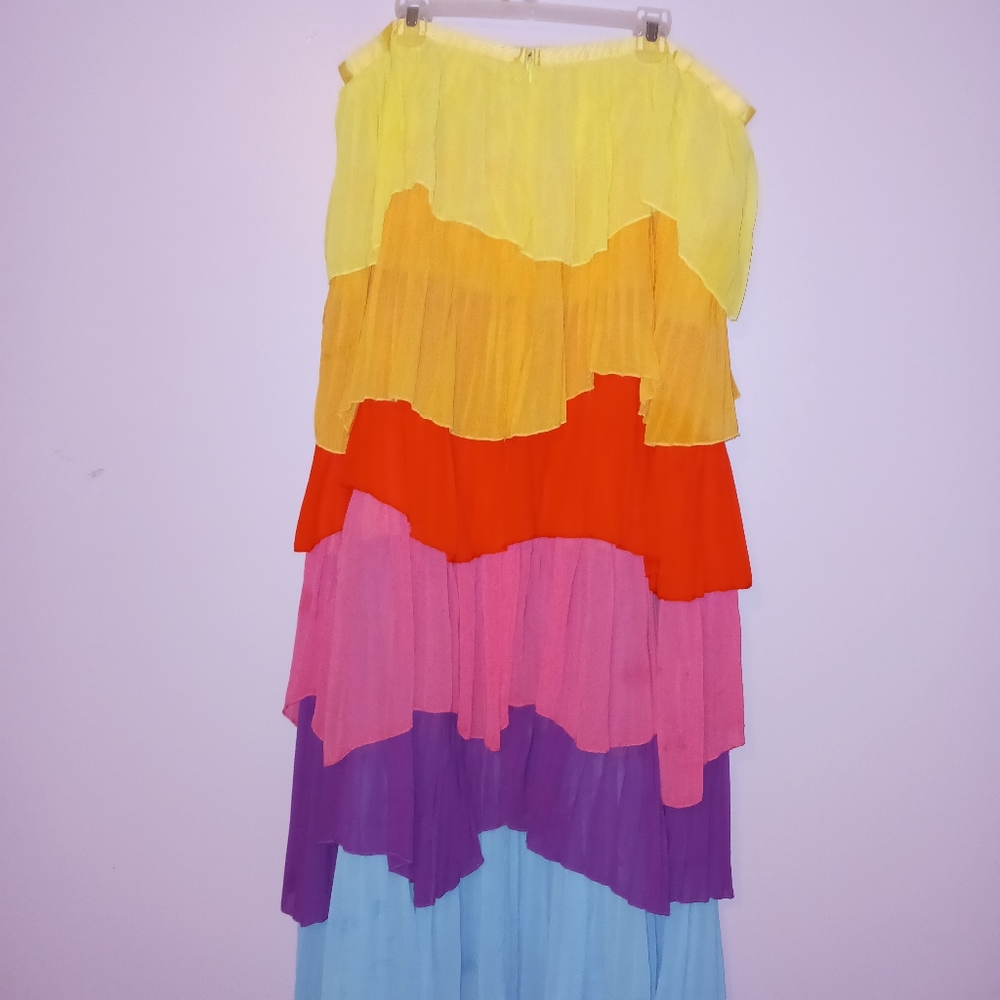 Colorful Layered Women's Skirt - Picture 5 of 10